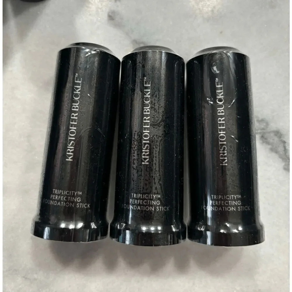 Kristofer Buckle Perfecting Foundation Stick in Medium Cool Lot of 3